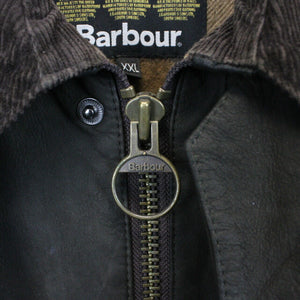 BARBOUR Leather Beaufort Jacket Brown | XXL