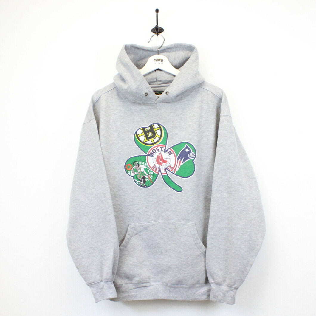 NFL NBA MLB NHL Hoodie Grey | Large