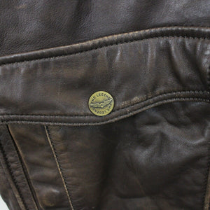 PME LEGEND Leather Aviator Jacket Brown | Medium