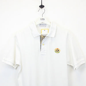 BURBERRYS 90s Polo Shirt White | Medium
