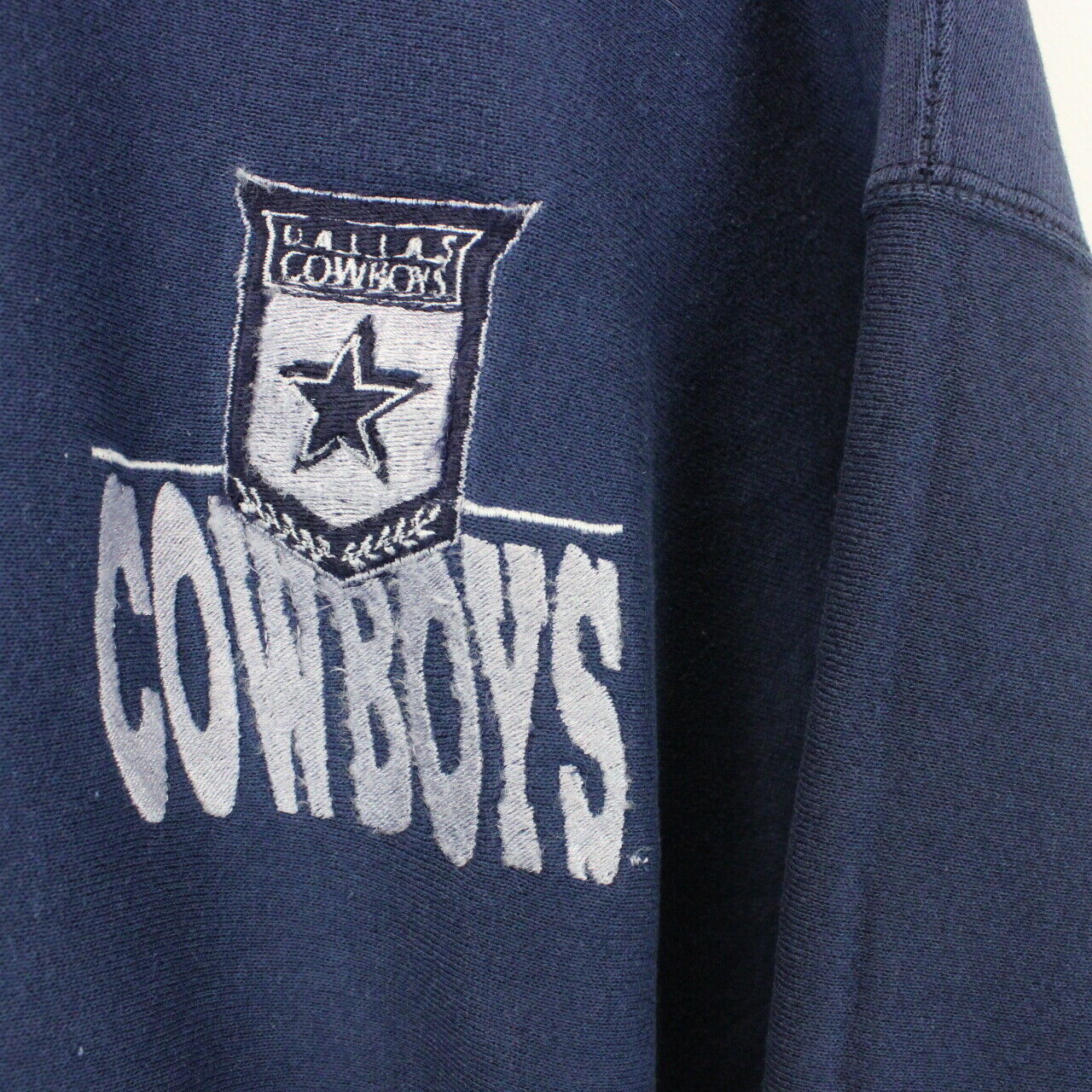 NFL 90s Dallas COWBOYS Sweatshirt Navy Blue | Medium