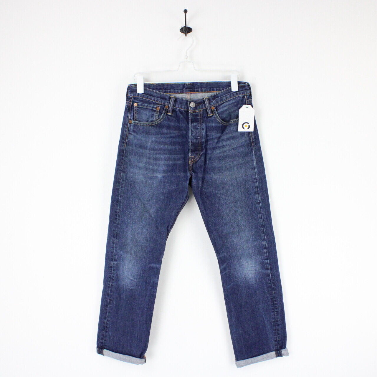 Mens LEVIS 501 Jeans Dark Blue | W31 L28