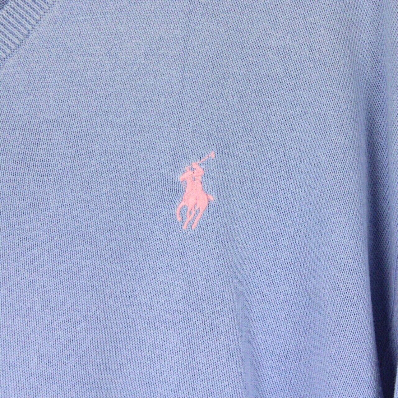 Mens RALPH LAUREN Knit Sweatshirt Blue | XL
