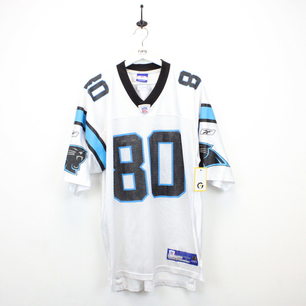 NFL REEBOK 00s Carolina PANTHERS Jersey White | Large