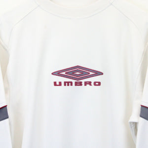 UMBRO 00s Sweatshirt White | Medium