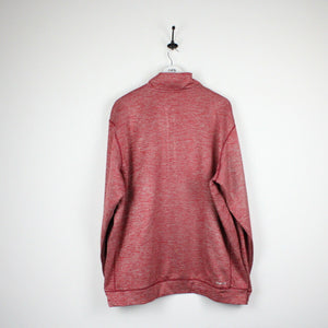 ADIDAS 1/4 Zip Sweatshirt Red | XXL