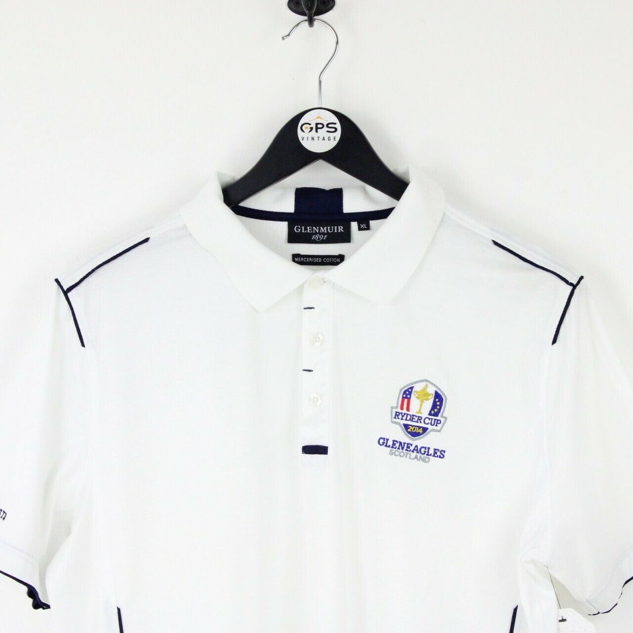 Mens Gleneagles Ryder Cup Polo Shirt White | Large