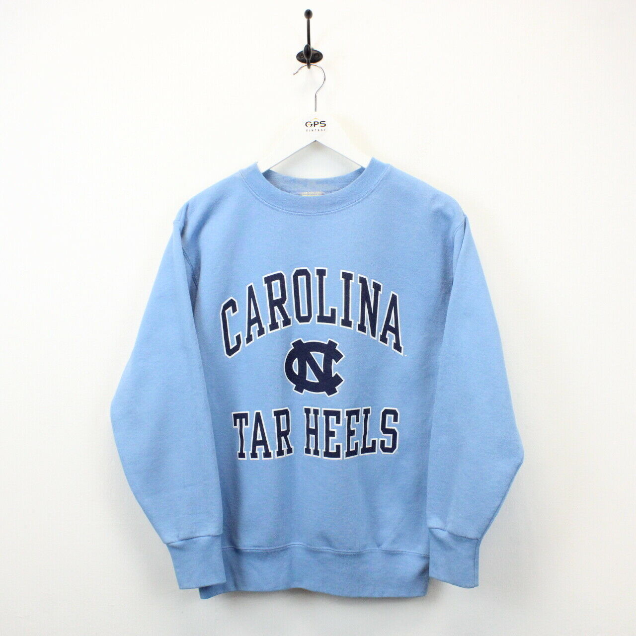 NCAA 90s North Carolina TAR HEELS Sweatshirt Blue | Small