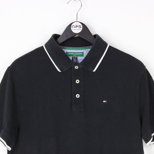 Mens TOMMY HILFIGER Polo Shirt Black | Medium
