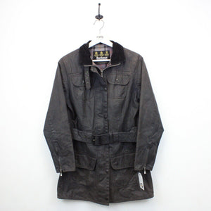 Womens BARBOUR Utility Waxed Jacket Black | Small