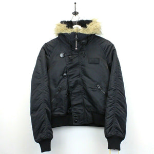 Womens ALPHA INDUSTRIES Flight Jacket Black | Medium