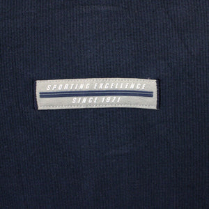 NIKE 00s 1/4 Zip Sweatshirt Navy Blue | Large