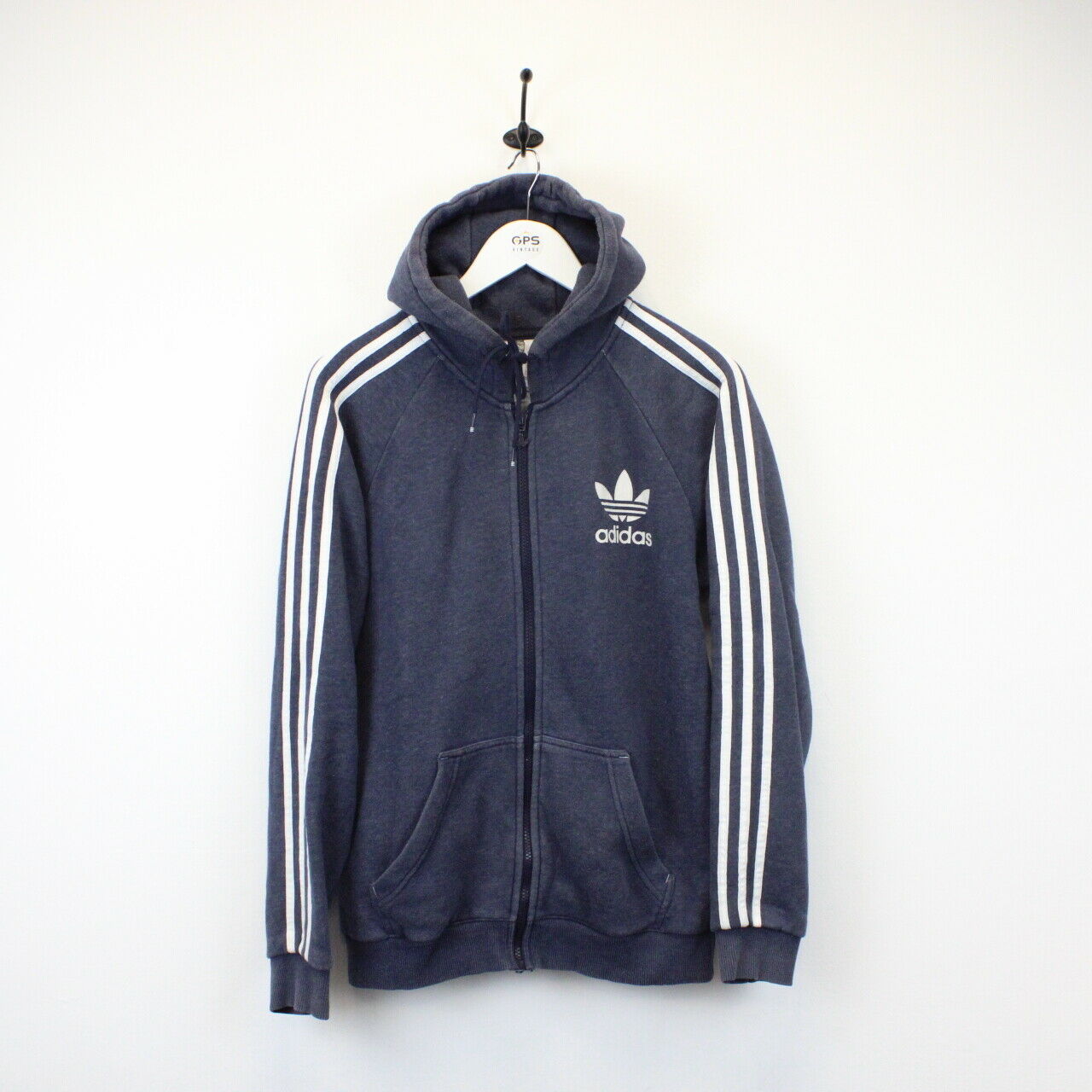 ADIDAS Hoodie Navy Blue | Small