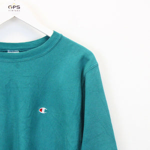 CHAMPION 90s Sweatshirt Green | XL