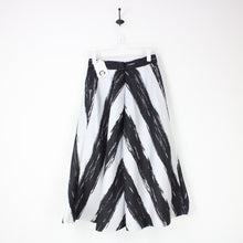Load image into Gallery viewer, Womens Chevron Midi Skirt Black White | Small
