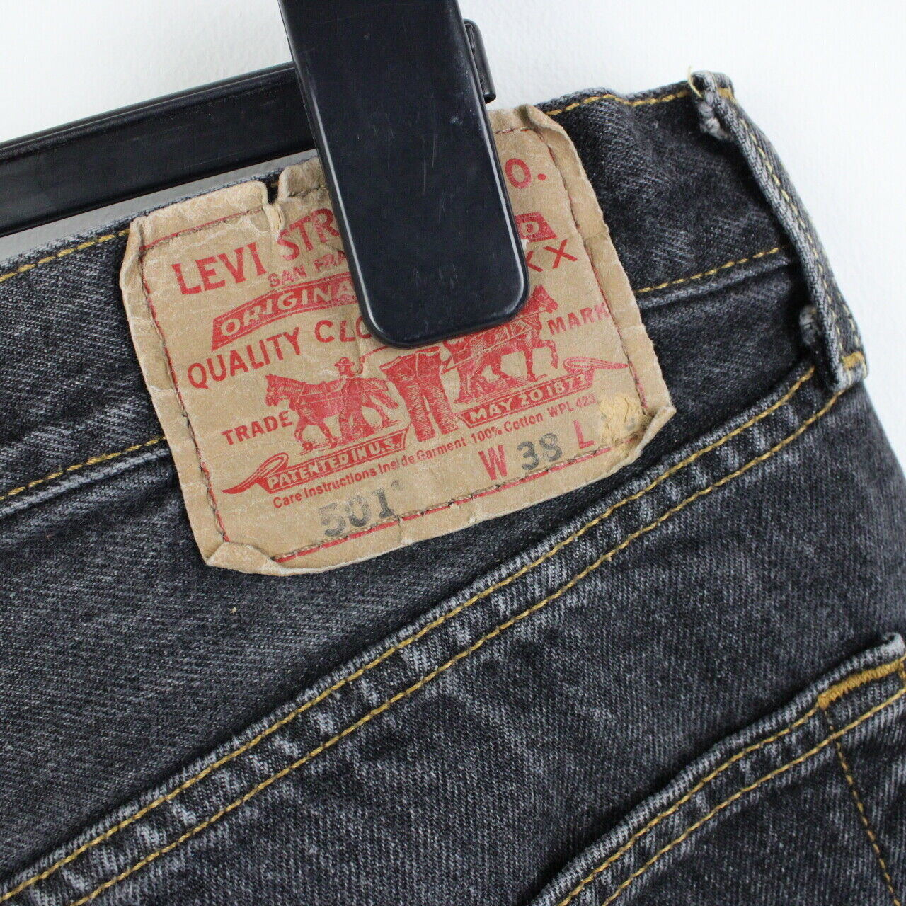 Mens LEVIS 501 Jeans Black | W38 L28