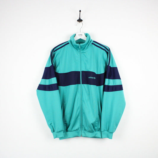 Vintage 80s ADIDAS Track Top Jacket Green | Small