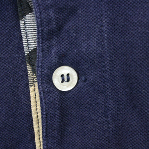 BURBERRY Polo Shirt Navy Blue | Large