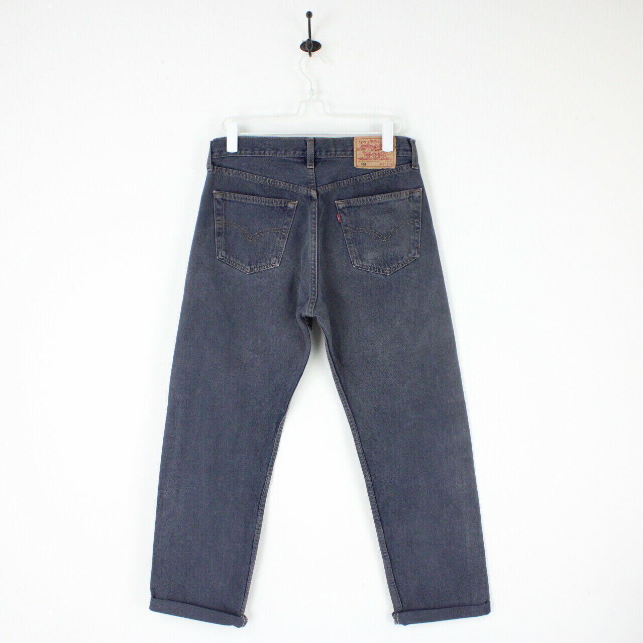 Mens LEVIS 501 Jeans Dark Blue | W32 L28