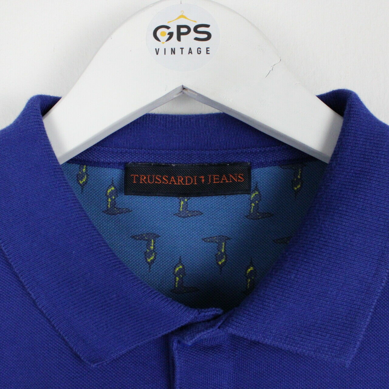 TRUSSARDI Polo Shirt Blue | Large