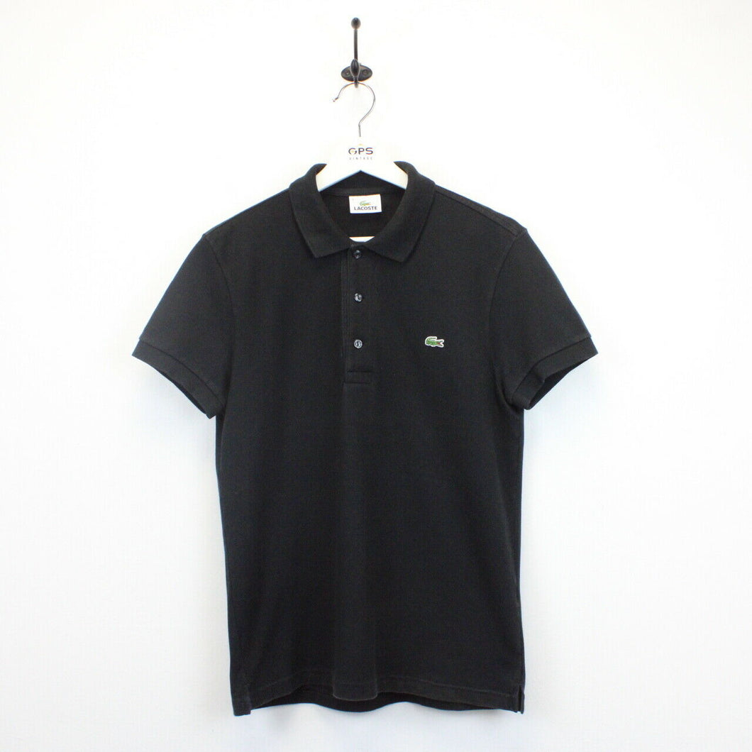 LACOSTE Polo Shirt Black | Small