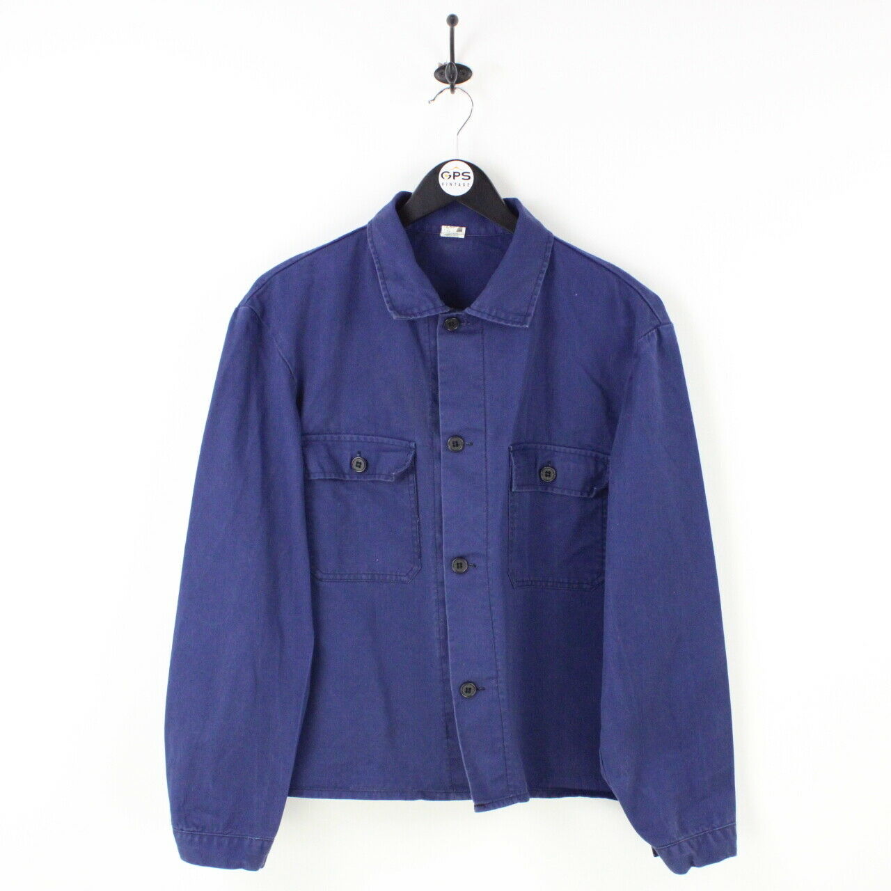 Mens Worker Chore Jacket Navy Blue | XS