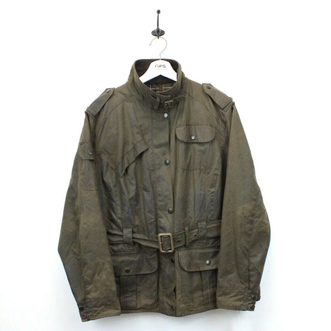 Womens BARBOUR Amelia Waxed Jacket Green | UK 20