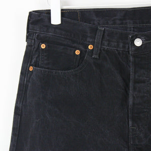 Mens LEVIS 501 Jeans Black Charcoal | W33 L32