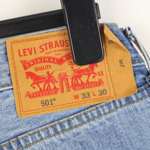 Mens LEVIS 501 Jeans Light Blue | W33 L28