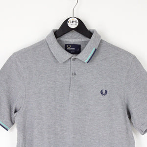 Mens FRED PERRY Polo Shirt Grey | Medium