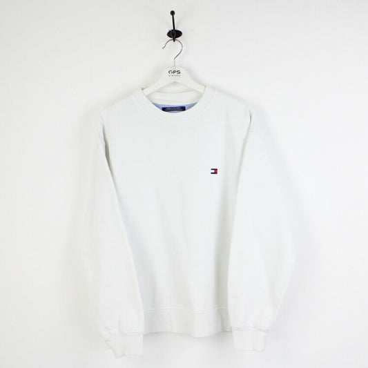 TOMMY HILFIGER 00s Sweatshirt White | Medium