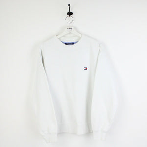 TOMMY HILFIGER 00s Sweatshirt White | Medium