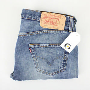 Mens LEVIS 501 Jeans Mid Blue | W36 L34