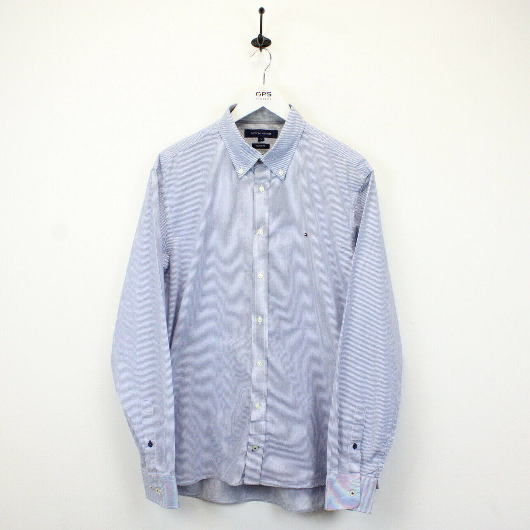 TOMMY HILFIGER 90s Shirt Blue | Large