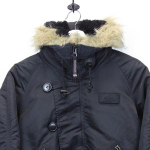 Womens ALPHA INDUSTRIES Flight Jacket Black | Medium