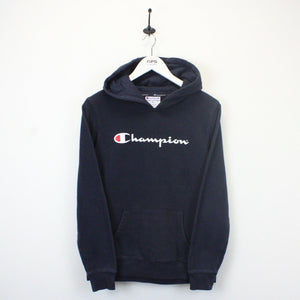 CHAMPION 00s Hoodie Navy Blue | Medium