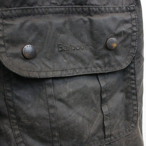 Womens BARBOUR Utility Waxed Jacket Black | Small