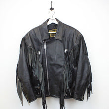 Load image into Gallery viewer, Womens 90s Leather Western Jacket Black | XL
