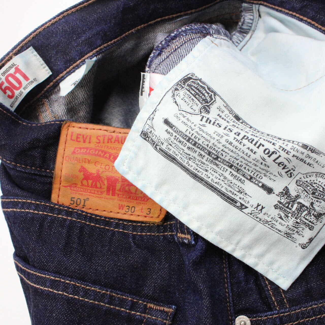 LEVIS 501 Selvedge Redline Jeans Indigo | W30 L38