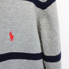 Load image into Gallery viewer, RALPH LAUREN 1/4 Zip Knit Sweatshirt Grey | Small
