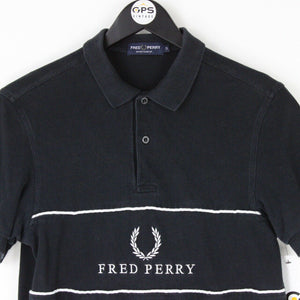 Mens FRED PERRY Polo Shirt Black | Small
