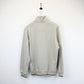 CHAMPION 1/4 Zip Sweatshirt Beige | Large