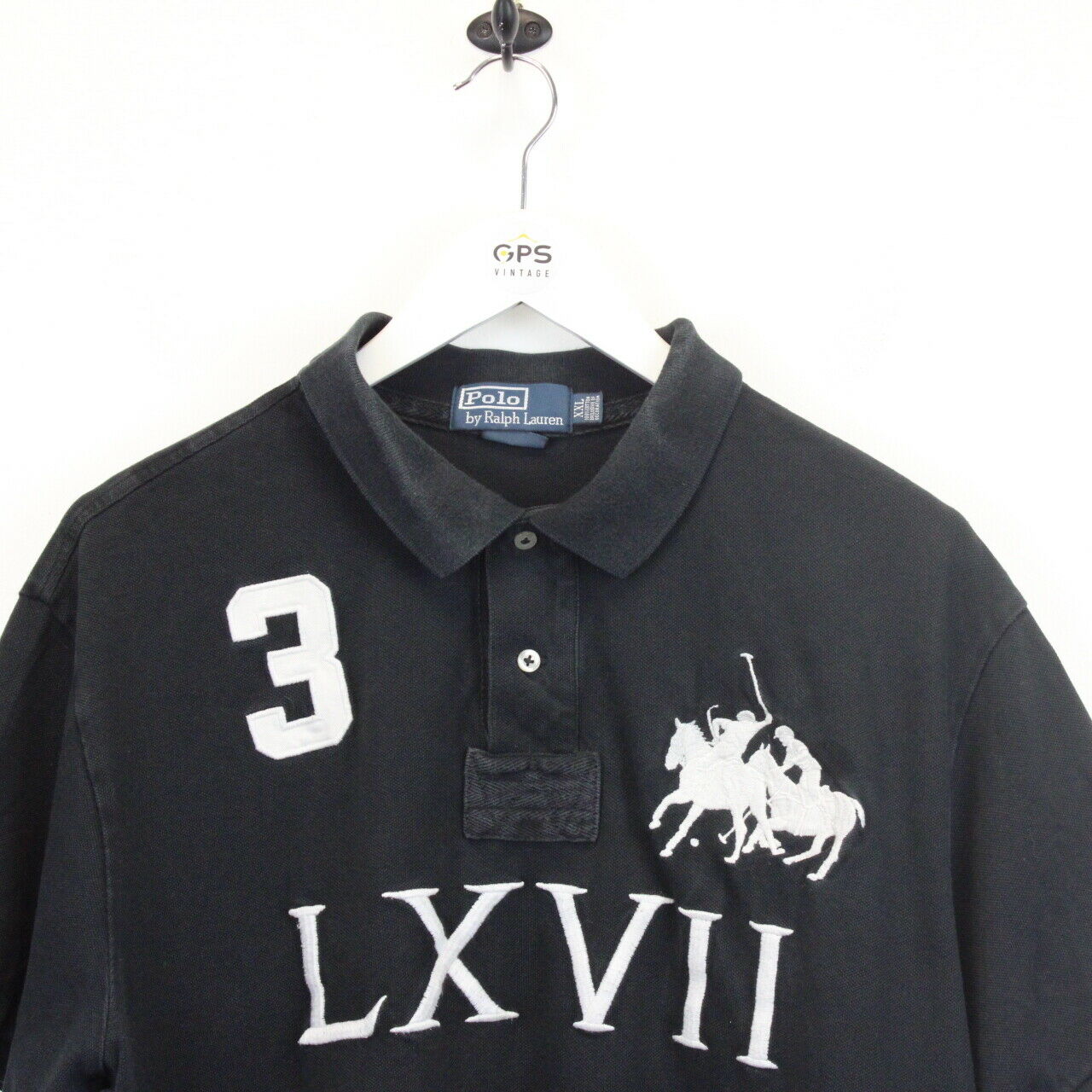 RALPH LAUREN Polo Shirt Black | XXL