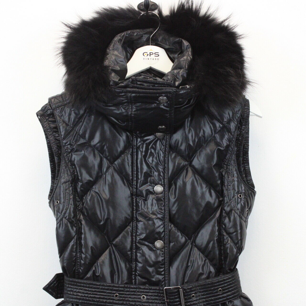 Womens BURBERRY Goose Down Bodywarmer Black | XS