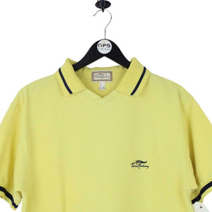 Mens THOMAS BURBERRY 90s Polo Shirt Yellow | Large