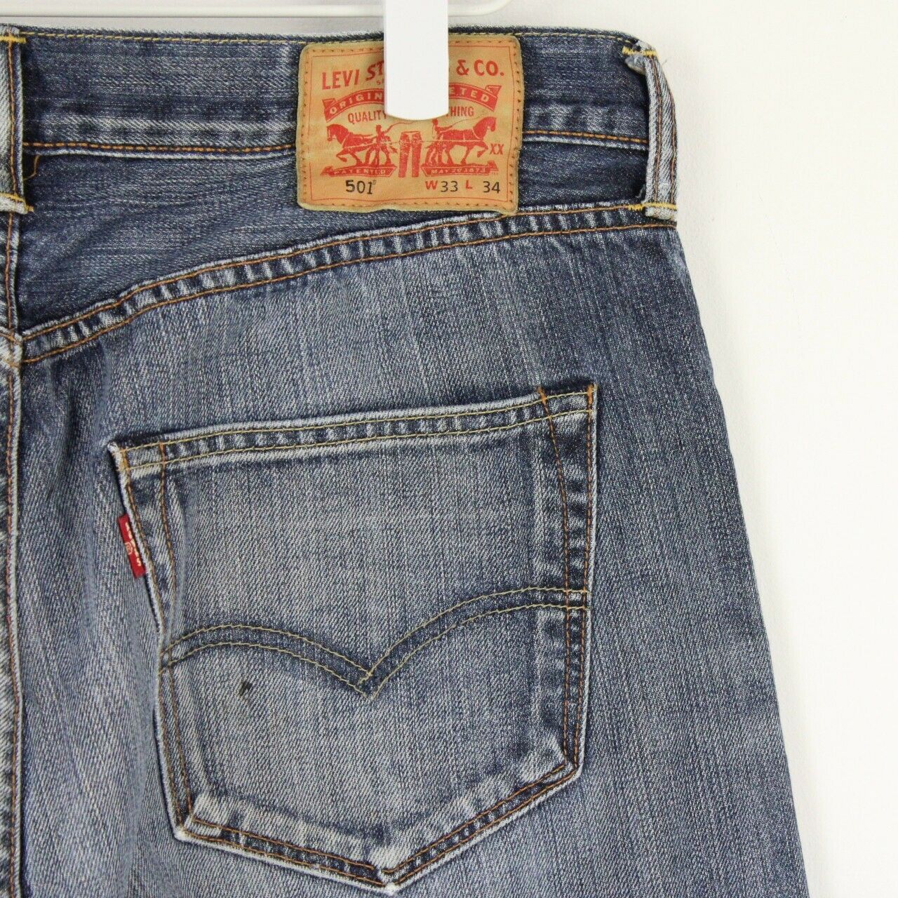 Mens LEVIS 501 Jeans Mid Blue | W34 L30