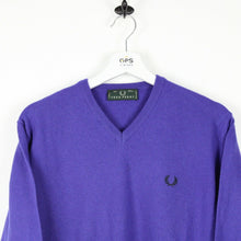 Load image into Gallery viewer, Vintage FRED PERRY Knit Sweatshirt Purple | Small

