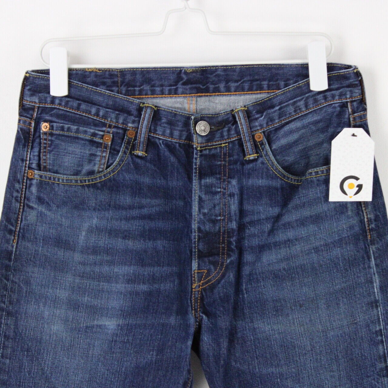 Mens LEVIS 501 Jeans Dark Blue | W31 L28