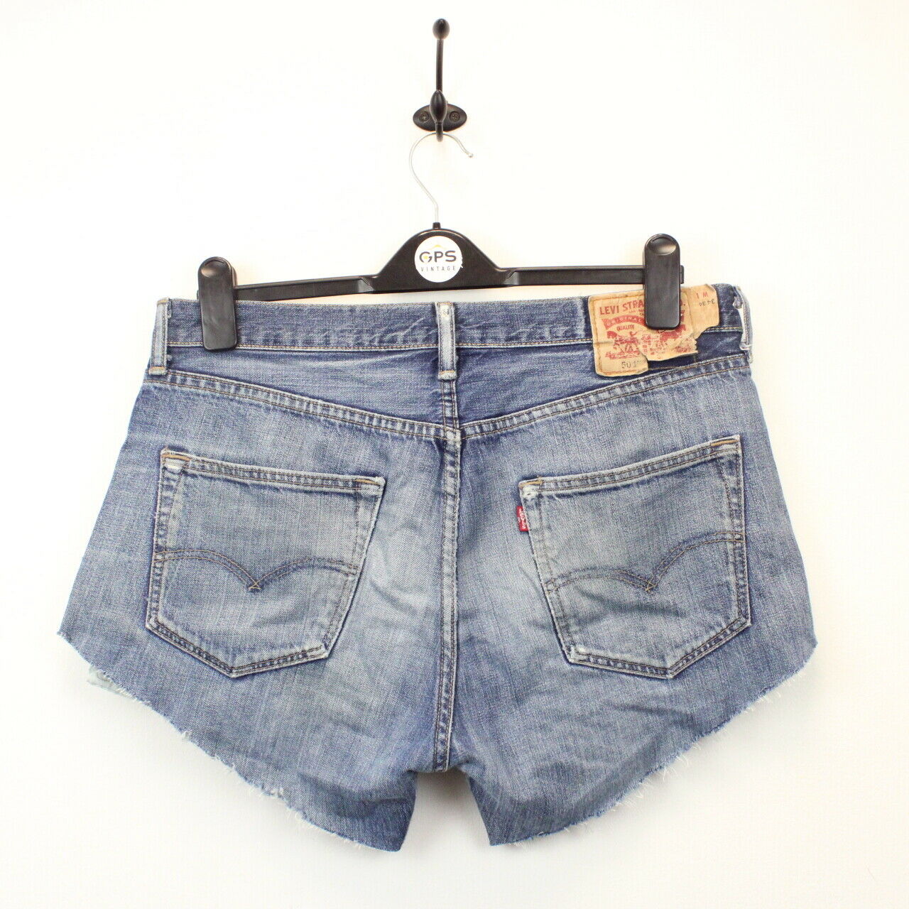 Womens LEVIS 501 Shorts Mid Blue | W36