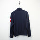 LOTTO 90s 1/4 Zip Sweatshirt Navy Blue | Large